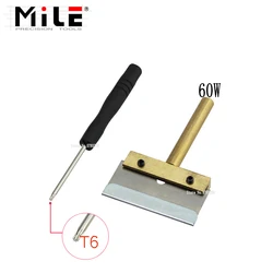 UV Glue Clean Tool  30/40/60W T Solder Iron Tip with Blade Remove Residue LOCA Adhesive for Cell Phone Screen +T6 Screwdriver