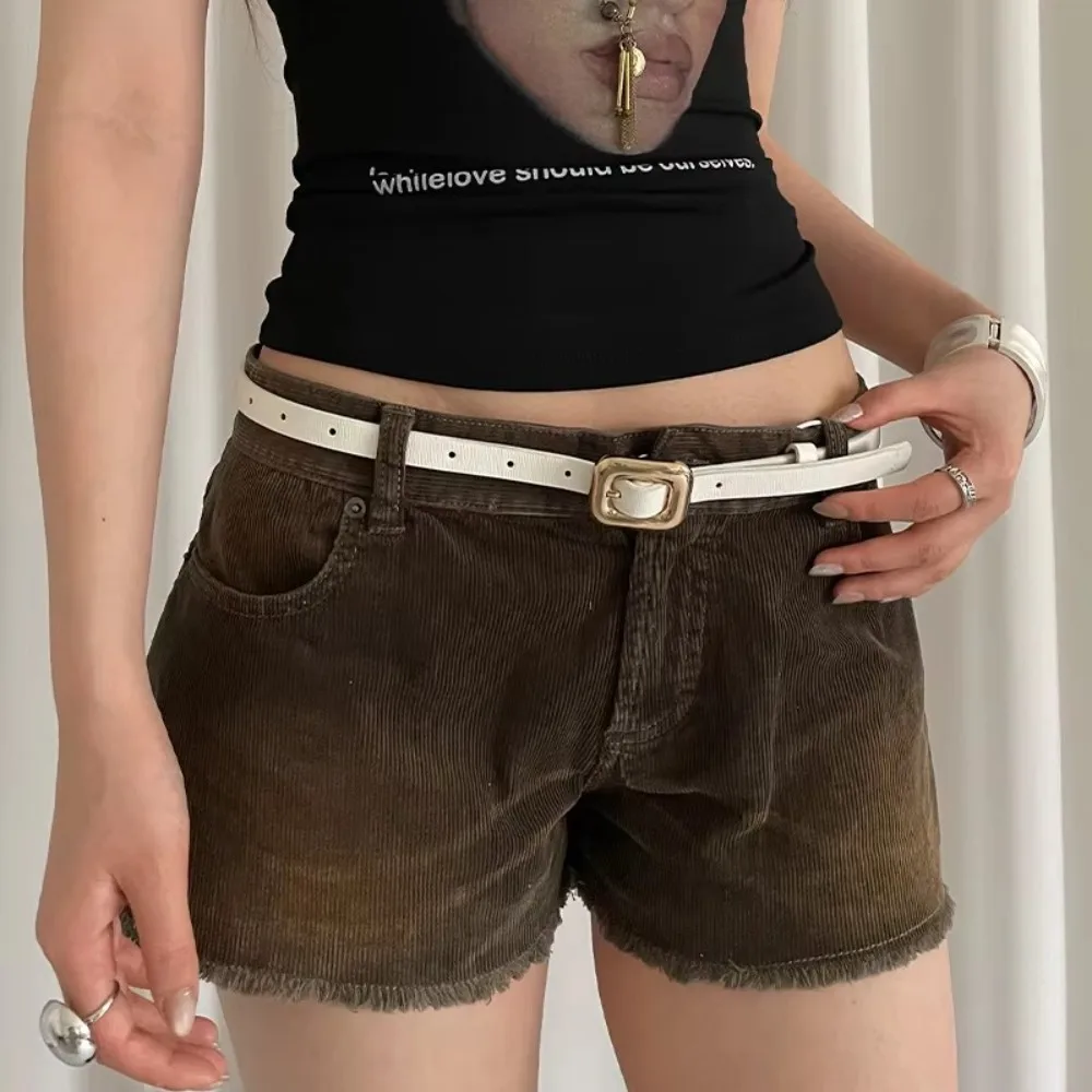 

Ins Style Designer Women's Belt Thin PU Leather Y2k Waist Belt Casual Red Black White Dress Jeans Belt Spicy Girls