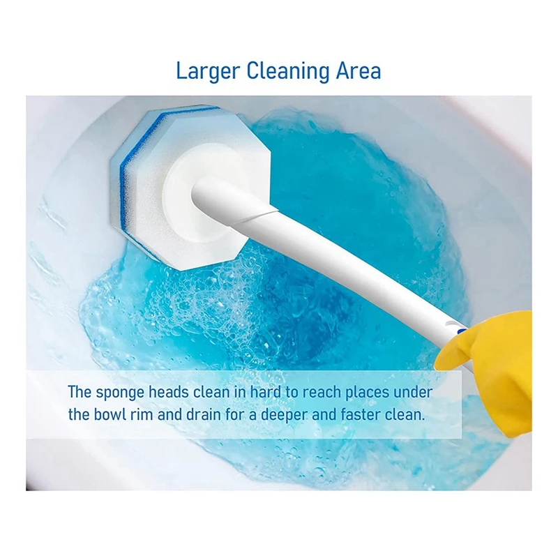 Disposable Toilet Cleaning System Disposable Toilet Flushable Refill Fresh Brush Flushable Refills 60Pcs