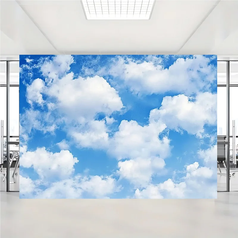 

Баннер 1А с настоящим голубым небом и белым облаком - украшение для фотобудки, украшение для свадьбы, дня рождения, пасхального праздника