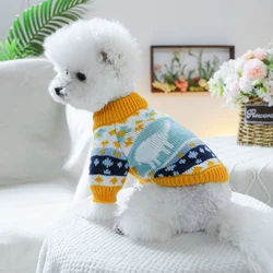 1PC pet clothing dogs spring and autumn pullover, stretch Jurassic sweater suitable for small and medium -sized dogs