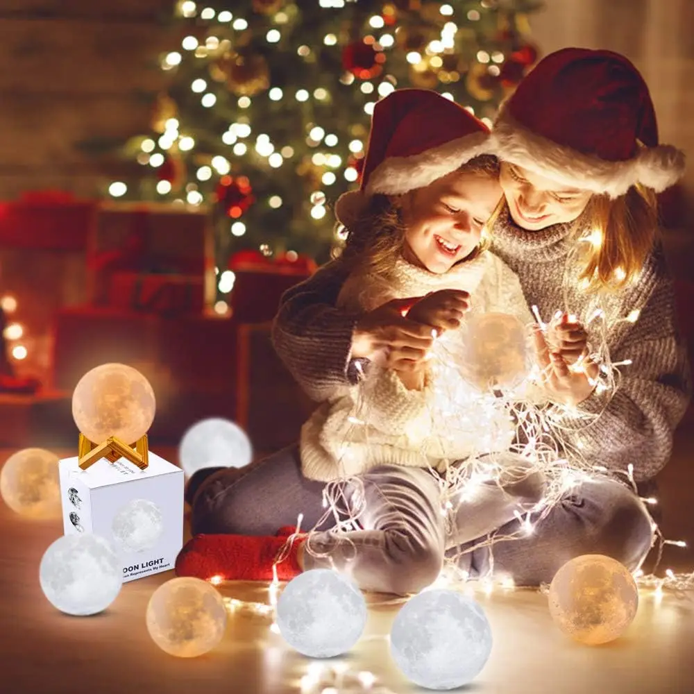 Moon Lamp, 16 Colors LED Night Light with Remote/Touch, Timer/Dimming