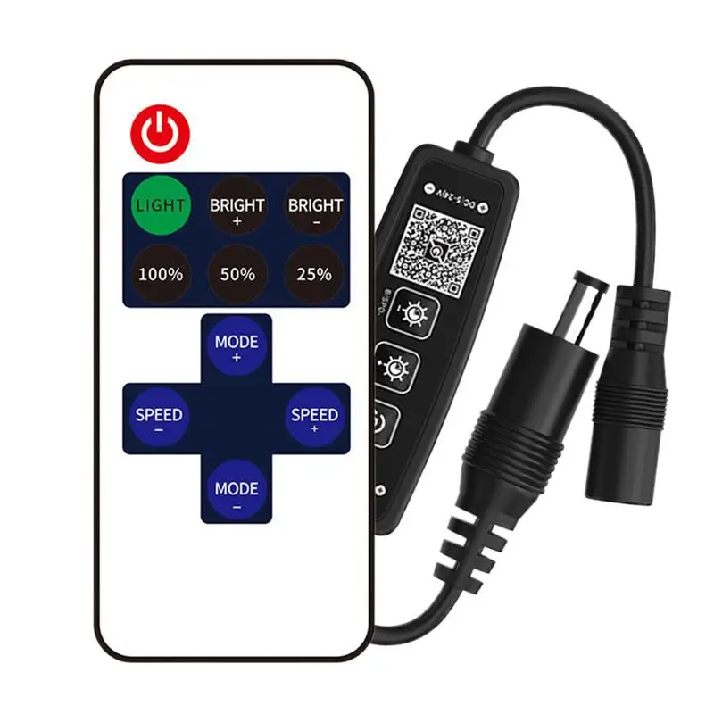 

Single Color LED Strip Lights Controller Wireless Remote LED Controller Portable LED Dimmer Controller Multifunctional Wireless