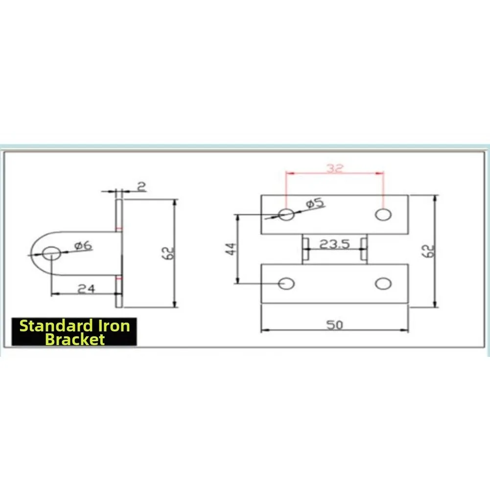 Aluminum Alloy Mounting Brackets 2PCS for DC12V 24V For Heavy-Duty Electric Telescopic Rod Motors and Actuators