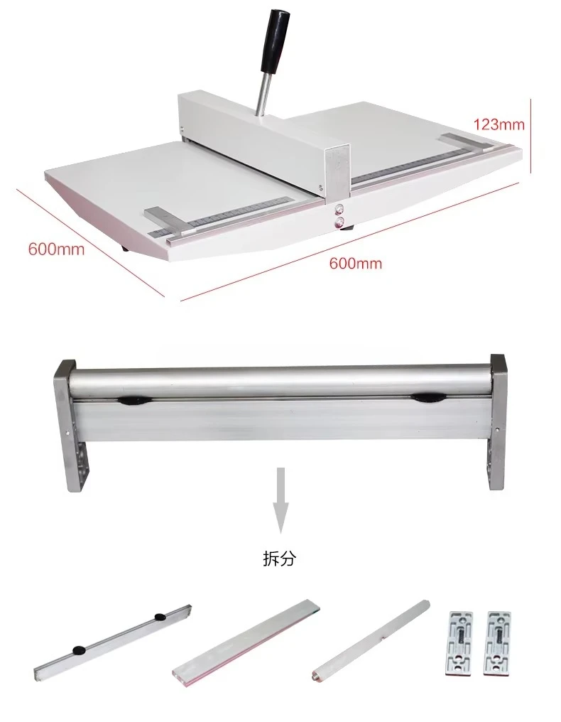 Small desktop folding machine manual paper indentation sticker cutting and perforation for paper processing machinery - view 3