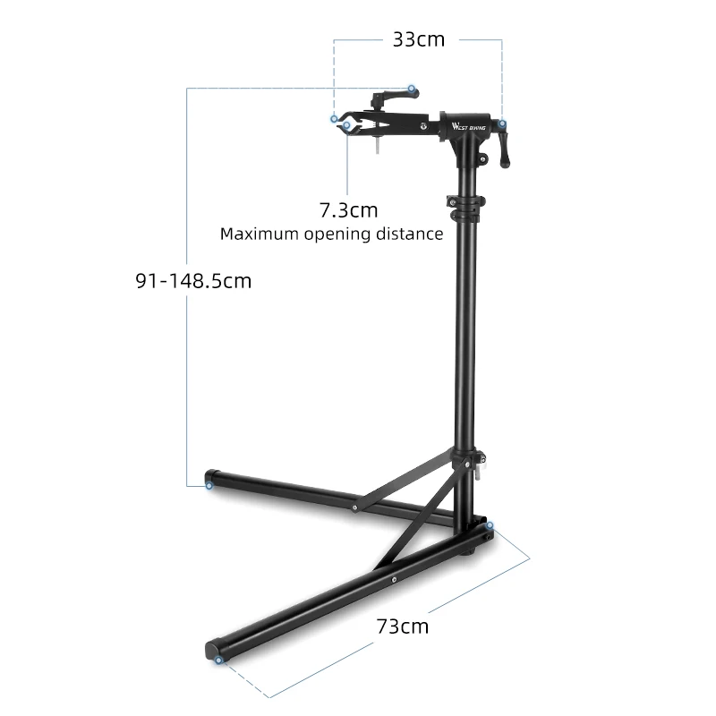 WEST BIKING Bike Repair Stand MTB Road Bicycle Maintenance Rack With Tool Tray Adjustable Foldable Display Bike Work Stand