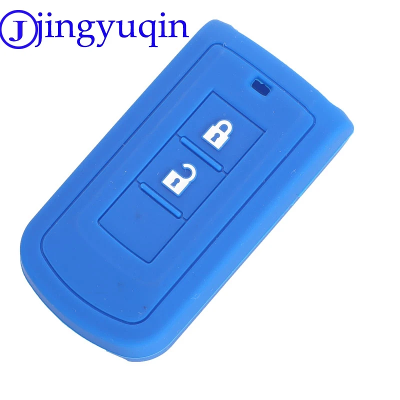 jingyuqin 2b Car Key Case Silicone For Mitsubishi Outlander 10 Lancer Pajero Sport EX ASX Colt L200 Inteligentne