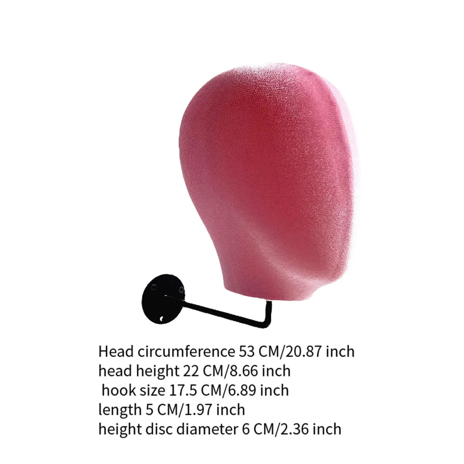 Supporto da parete per testa di manichino per cappelli, robusto, facile da usare, liscio, espositore per cappelli, per decorazioni di oggetti di scena per negozi
