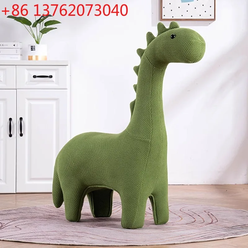 

Children's knitted dinosaur sofa chair cartoon seat animal giraffe seat