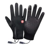 USB Heating Gloves Rechargeable Heated Mittens Gloves Windproof Warm thicken Heating Gloves for Riding Running Skiing