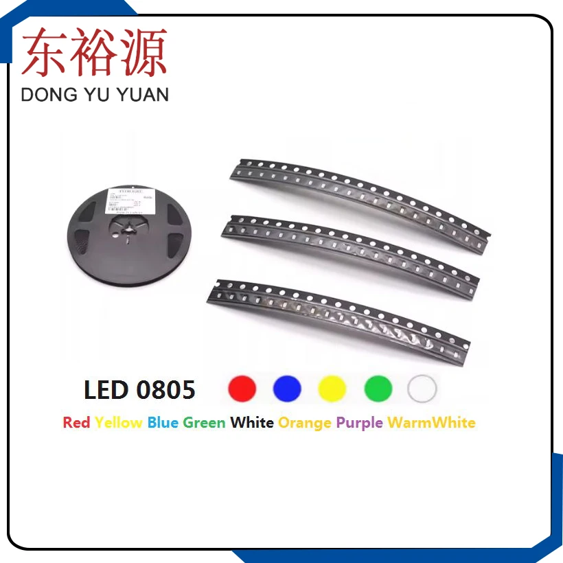 FreeShip 100PCS Purple Red Yellow Green White Blue Orange Warm White Light Emitting Diode High Quality Bright 0805 SMD LED Bead