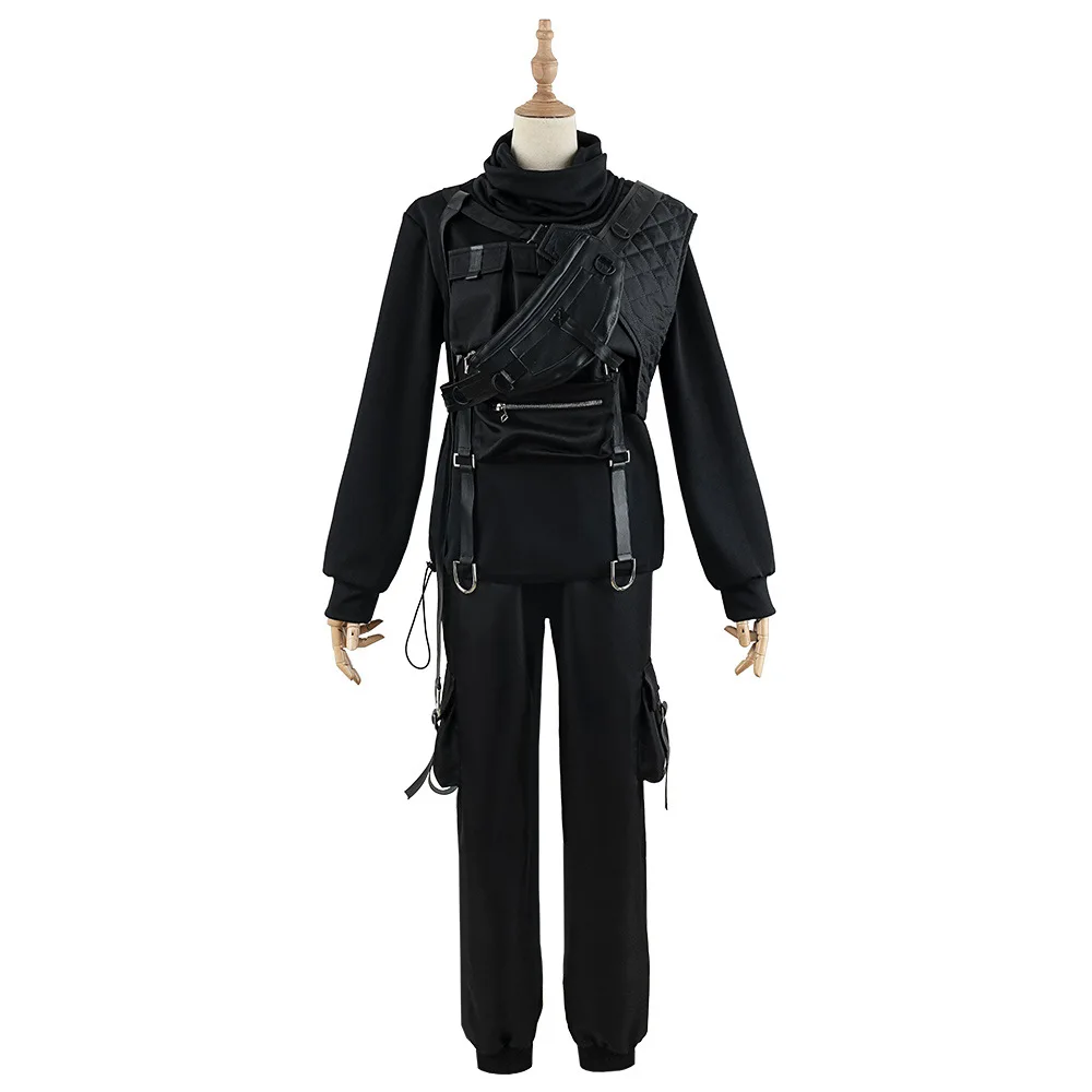 Kendonome Akito Cosplay Costume pour hommes, tenues d'Halloween noires, uniformes de scène colorés, projet Sekai, VBS Akito, PJSK