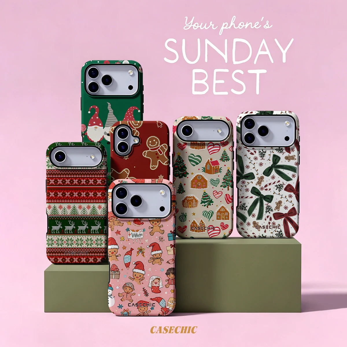 Christmas Dolls For Samsung Galaxy S26 S25 S24 A56 A36 Phone Case Double-Layer Protection Cover for Women Girl CaseChic