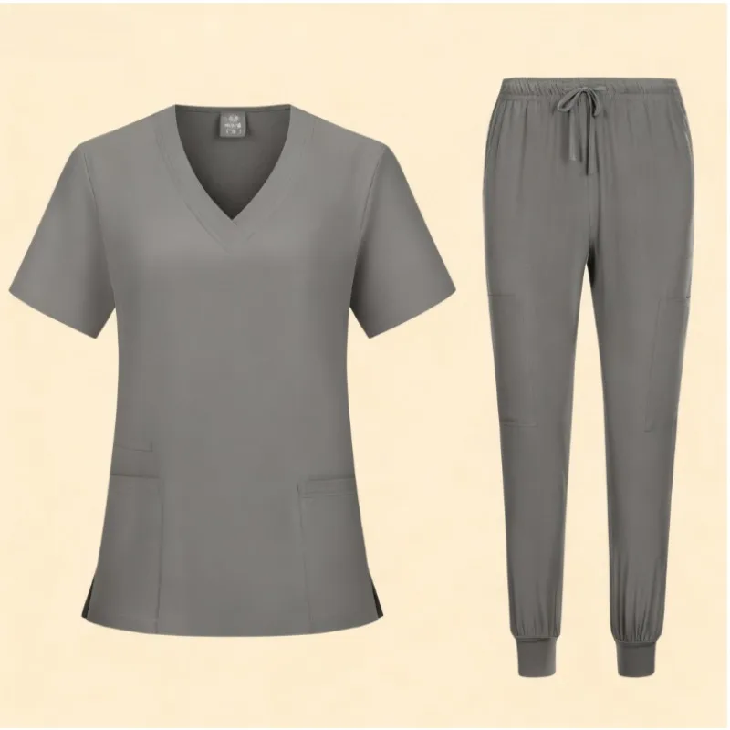 Set Scrub V-Neck - Seragam yang Nyaman & Bernapas untuk Dokter dan Perawat