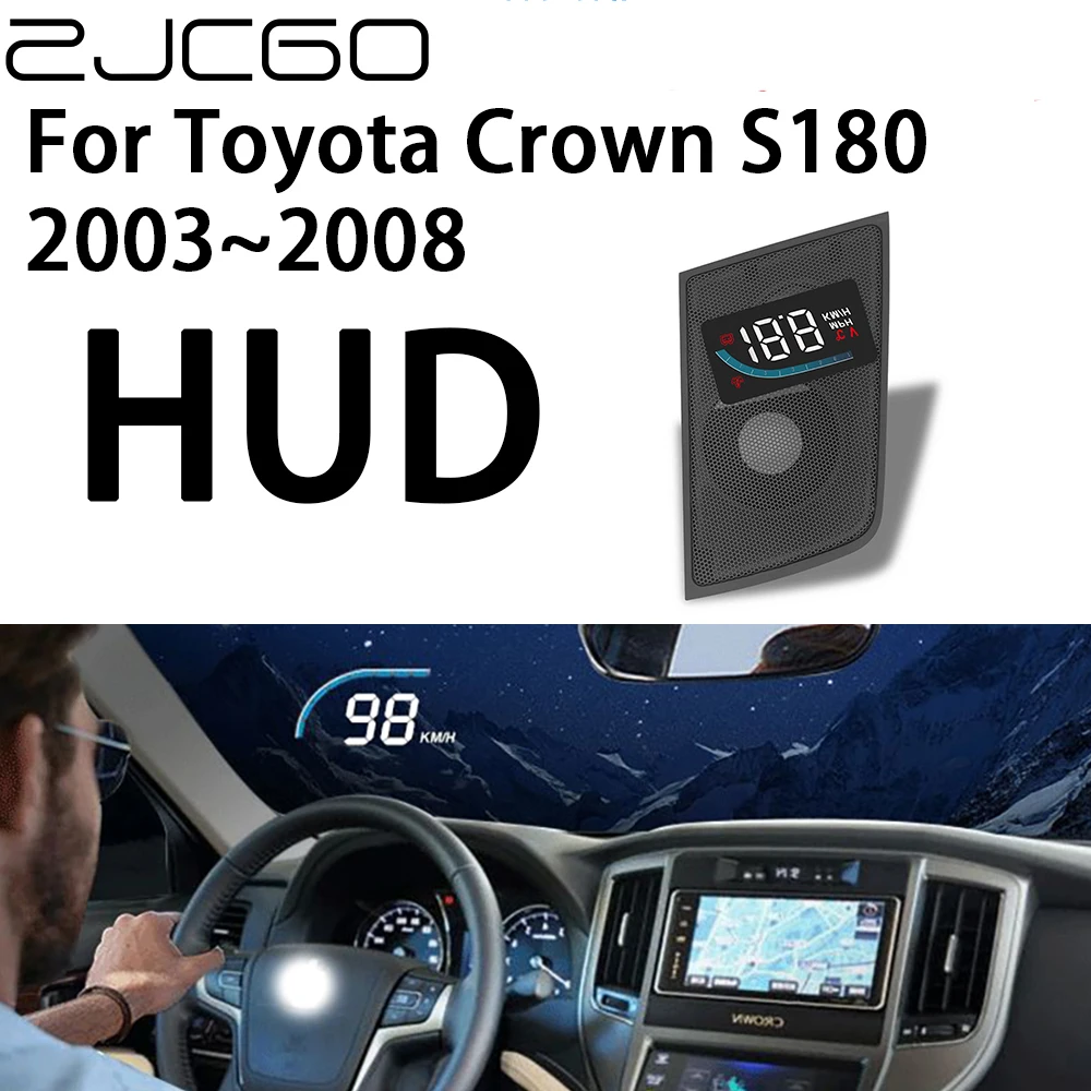 ZJCGO Auto HUD Car Projector Alarm Head Up Display Speedometer Windshield for Toyota Crown S180 2003~2008