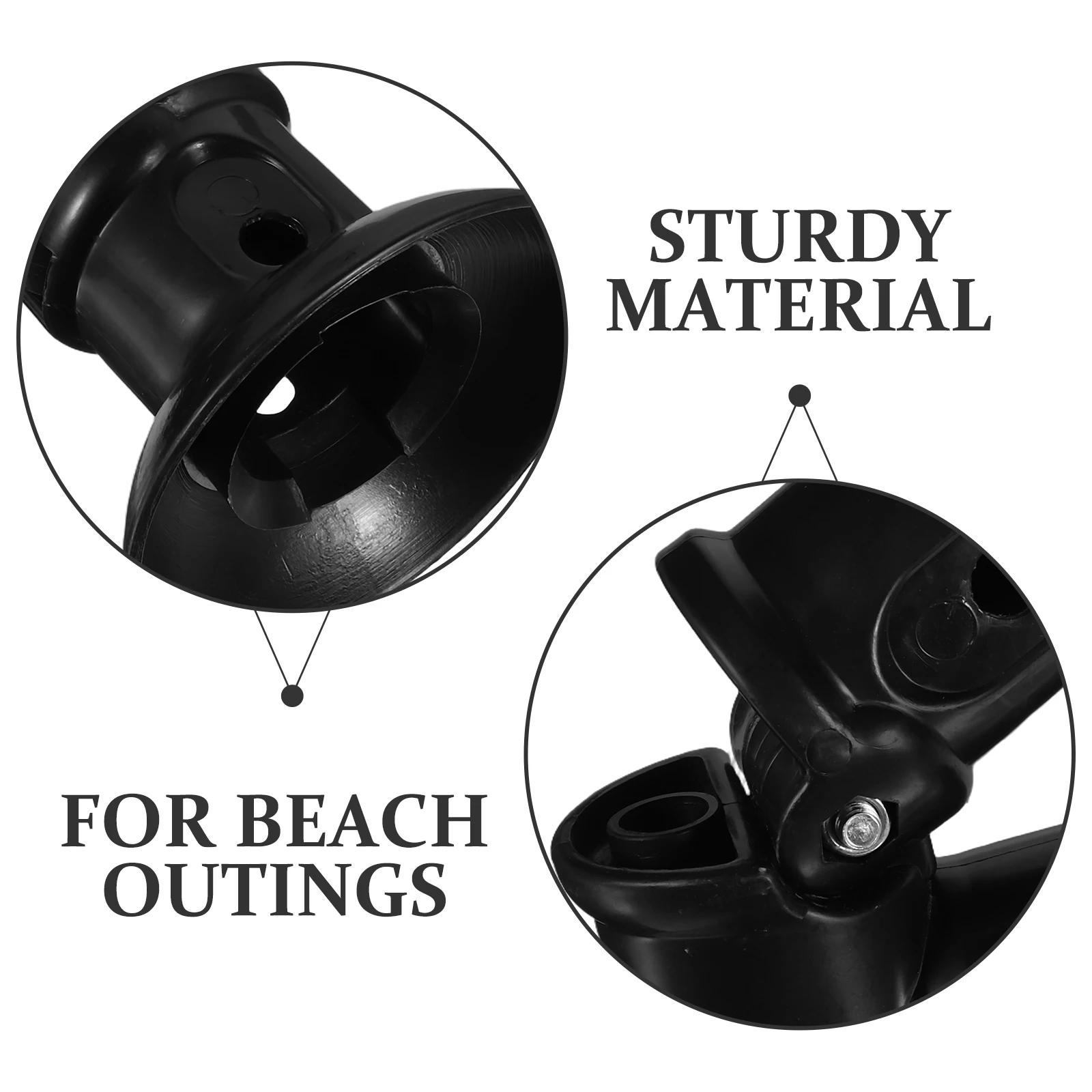 อุปกรณ์ร่มชายหาด 42 มม.ฐานพลาสติกทนทานกลางแจ้ง Patio Shelter Parasol อะไหล่ดาดฟ้า Canopy เปลี่ยนแขวนด้านข้าง