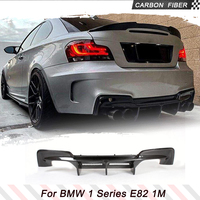 Car Rear Bumper Diffuser Lip Spoiler for BMW E82 1 Series 1M Coupe 2-Door 2011 2012 2013 Rear Bumper Guard Carbon Fiber / FRP