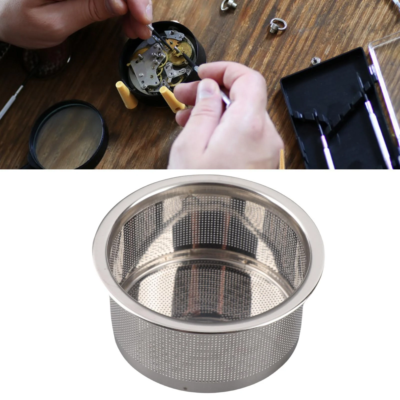 Watch Repair Mesh Basket Rugged Easy Use Watch Parts Cleaner Baskets Multifunctional Portable Efficient Cleaning for Home