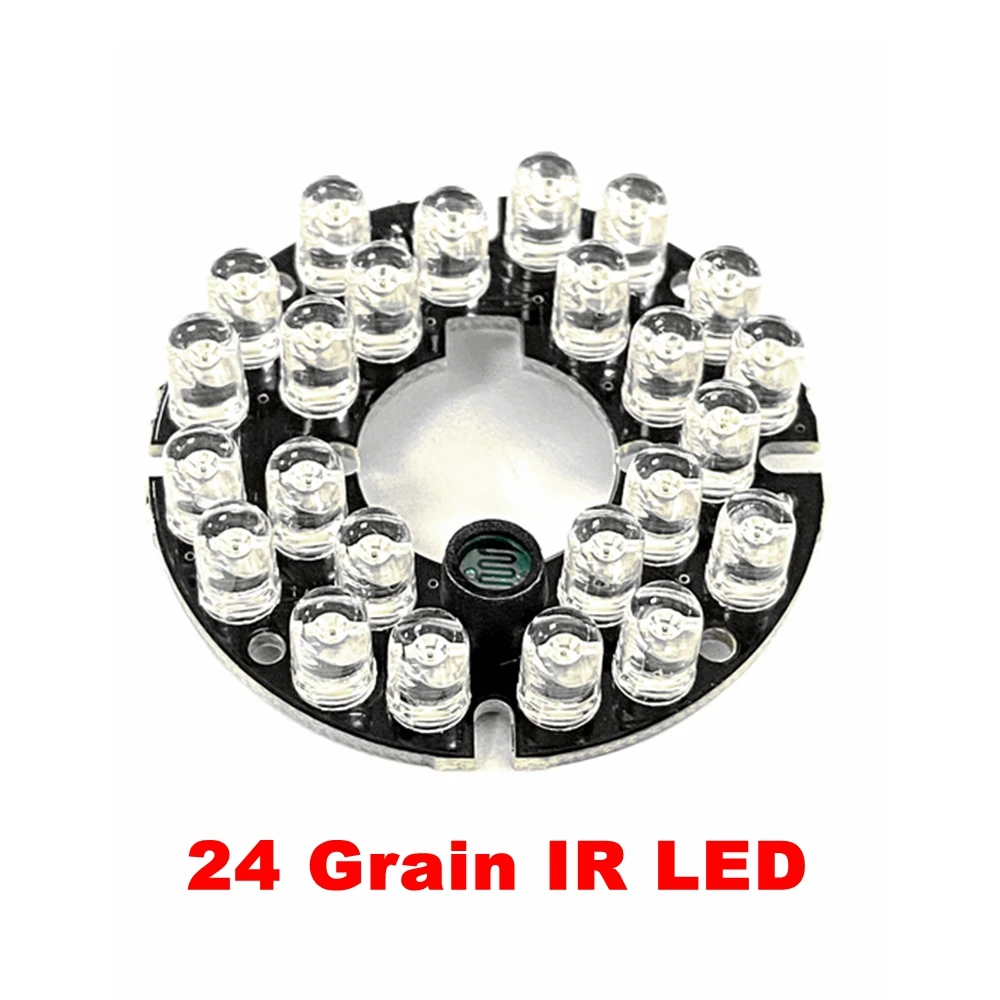 90 degrees CCTV Accessories infrared light 24 Grain IR LED board for Surveillance cameras night vision diameter 44mm