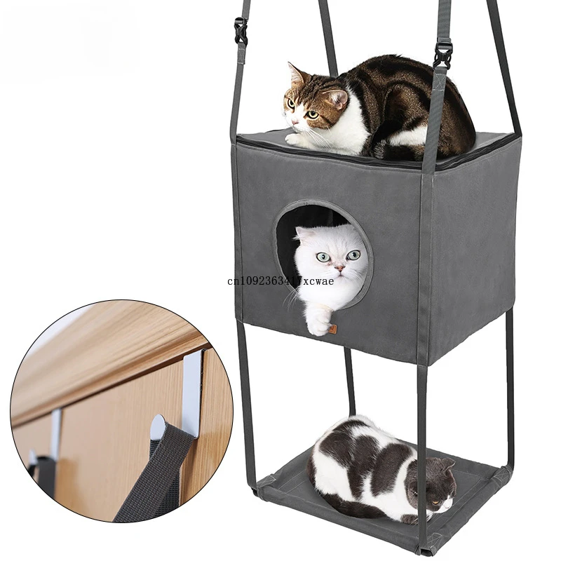 Hanging Bed Cat Nest Comfortable Foldable Four-season Universal Hanging Door Hammock Pet Bed