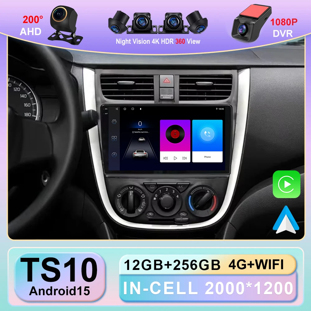 

Android15 Auto CarPlay For Suzuki Celerio Alto 2015 - 2018 Radio High-performance Radio Stereo Head Unit Multimedia Player GPs