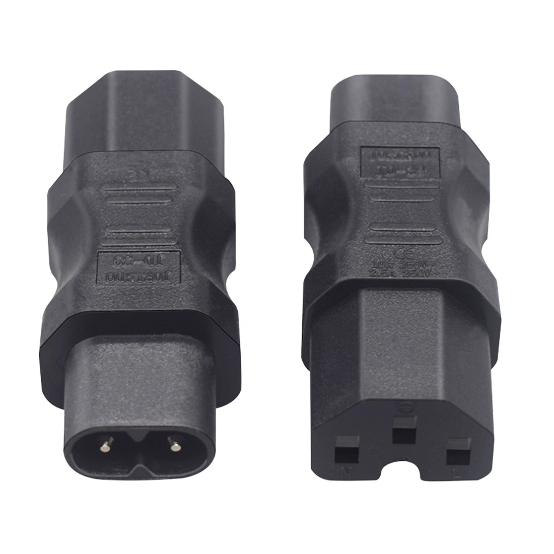 10pcs C8 C15 AC Adapter IEC 320 C8 to C15 Connector Plug Adaptor Electrical Power Socket Extension Outlet Inline Converter