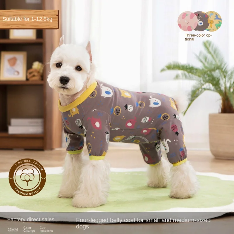 

Small and Medium-Sized Dogs Four-Leg All-Inclusive Belly Sterilization Post-Suit Spring, Summer, Autumn Teddy Bichon Cute Dog Cl