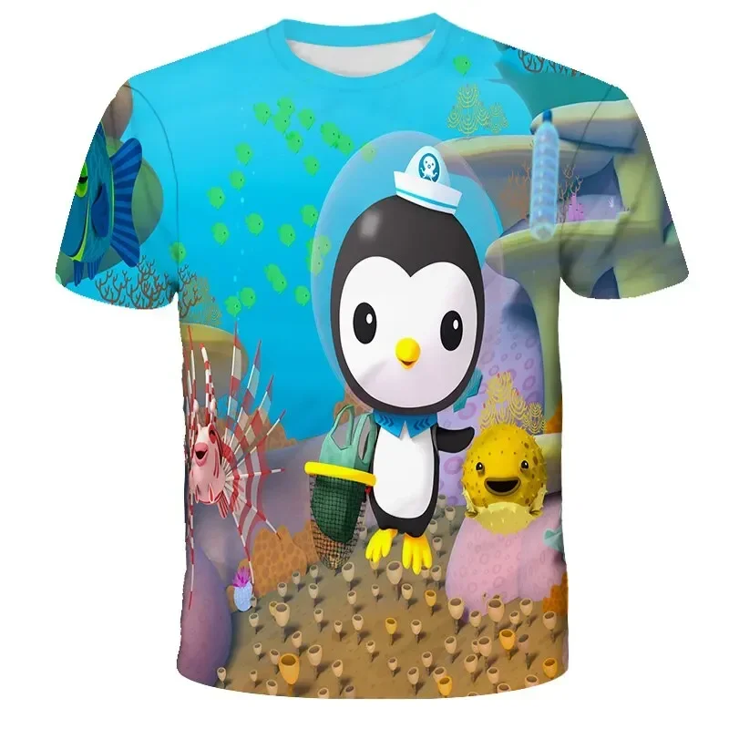 Summer Cartoon Octonauts Boy Girl 3D Print T-shirt Moda Krótki rękaw O-neck Zabawny prezent dla dzieci Odzież