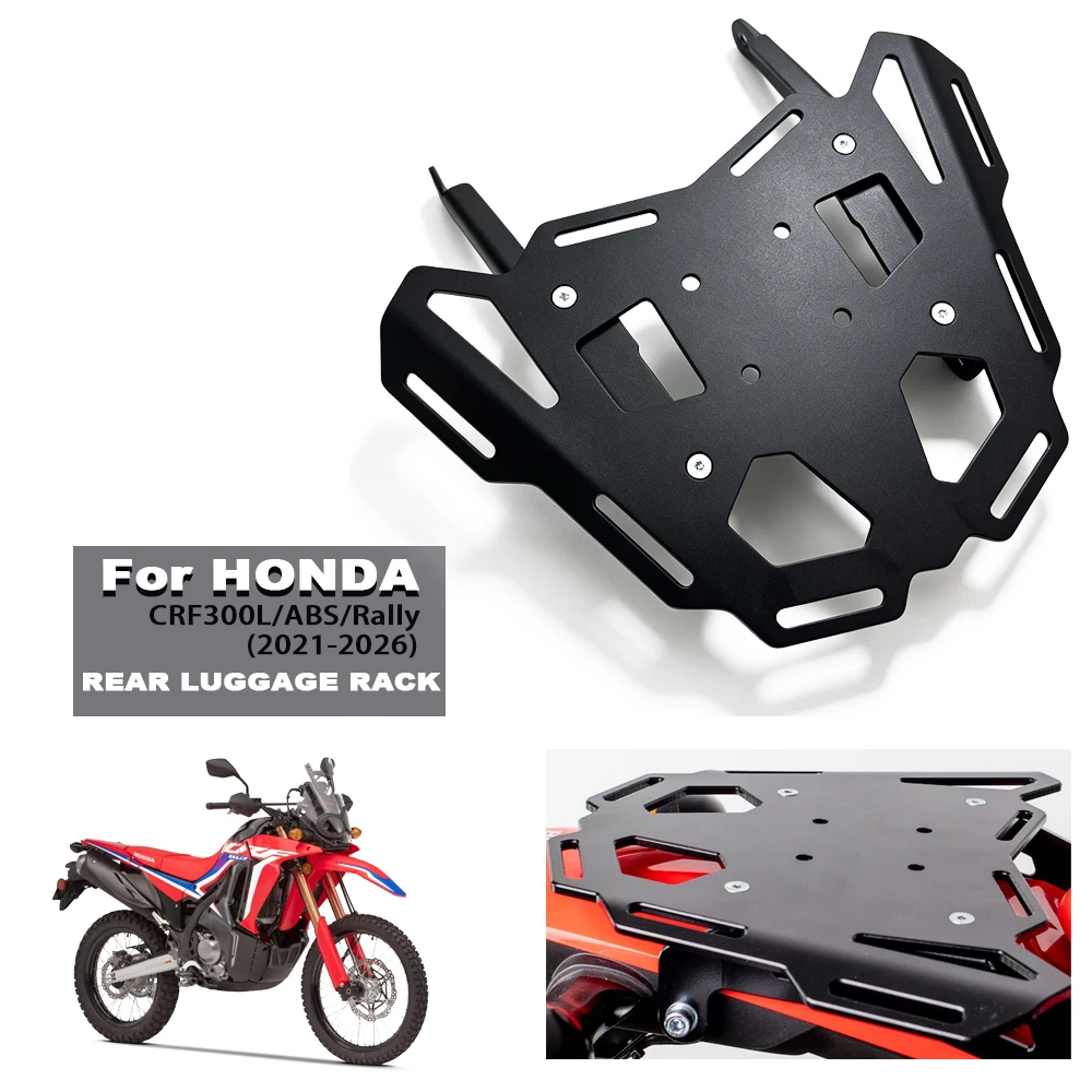 CRF300L ABS 2026 Motorcycle Rear Luggage Rack Enlargement Rails For Honda CRF300L Rally 21-26 Durable Non-destructive Instal