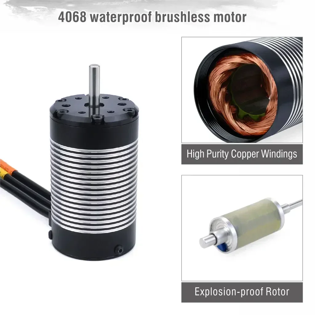 Rocket F540 2845 3650 3660 3665 3670 3674 4068 Waterproof Sensorless Brushless Motor for 1/10 1/12 RC Car WLtoy 12428 10428 WPL