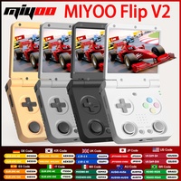 MIYOO Flip V2 Retro Handheld Game Console With Metal Hinge 3.5''IPS Screen Compact Portable Game Machine Dual analog sticks Gift