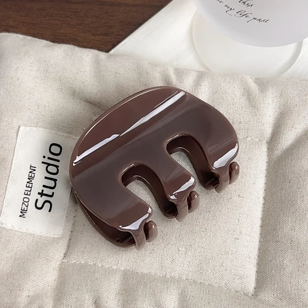 1pc Eenvoudige Mode Middelgrote Haarklauw Pompoen Grijpclip Veelzijdige Haai Clips Haarspeld Nieuwe Half-tie Haarclip Sieraden Ornament