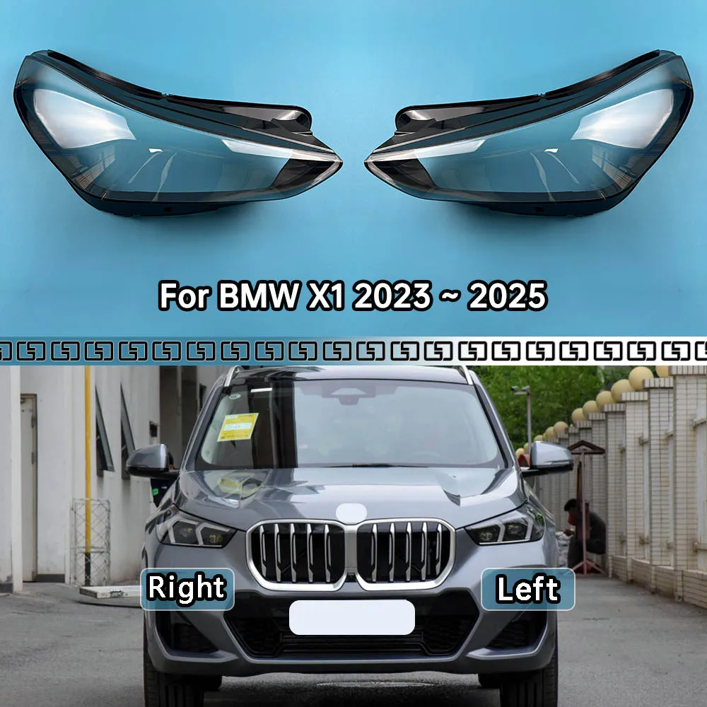 

For BMW X1 2023 2024 2025 Headlamp Transparent Cover Lamp Shade Headlight Shell Lens Plexiglass Replace Original Lampshade