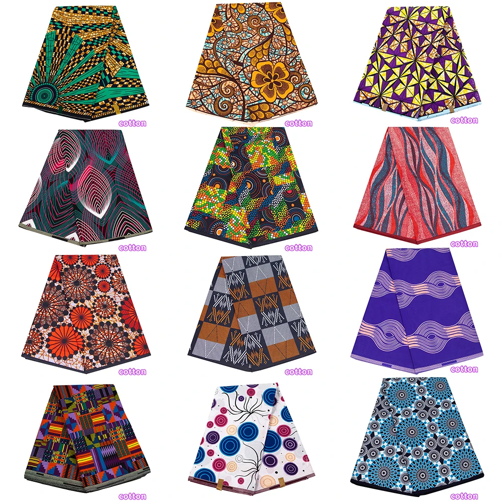 2024 African Real Wax Prints Fabric Ankara Cotton Material High Quality Fabric By The Yard Dress S-4