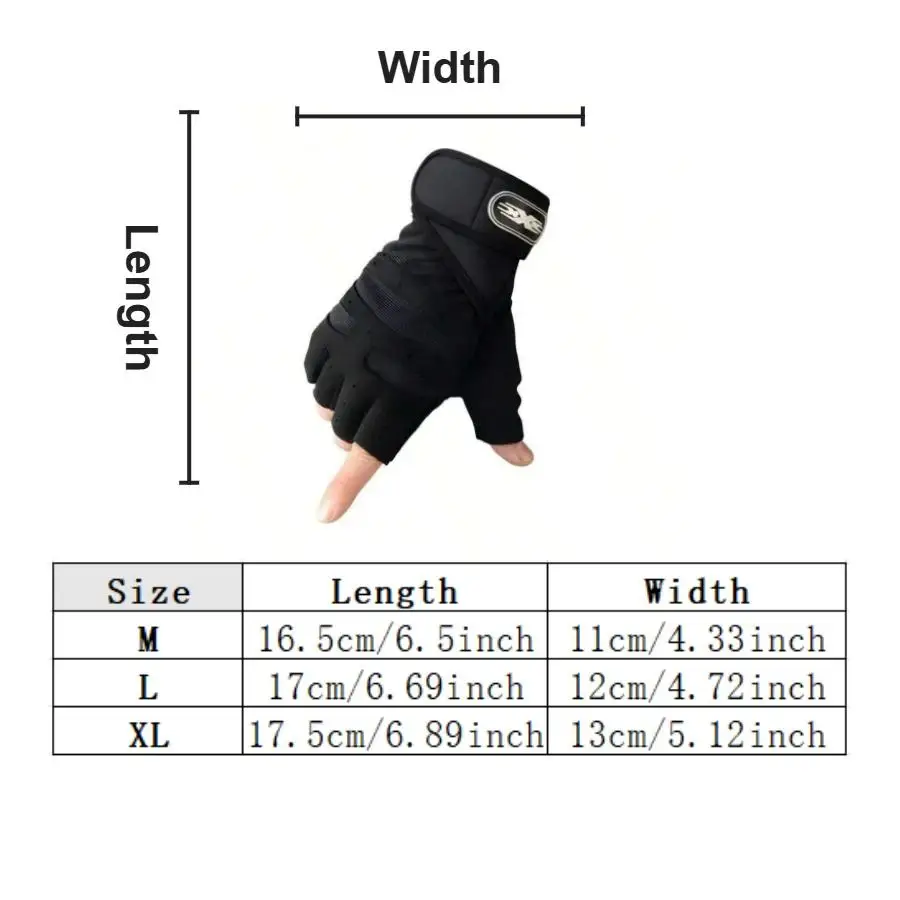 1Pair Gym Gloves for Fitness Weight Lifting Wristband Gloves Body Building Training Sports Exercise Cycling Glove