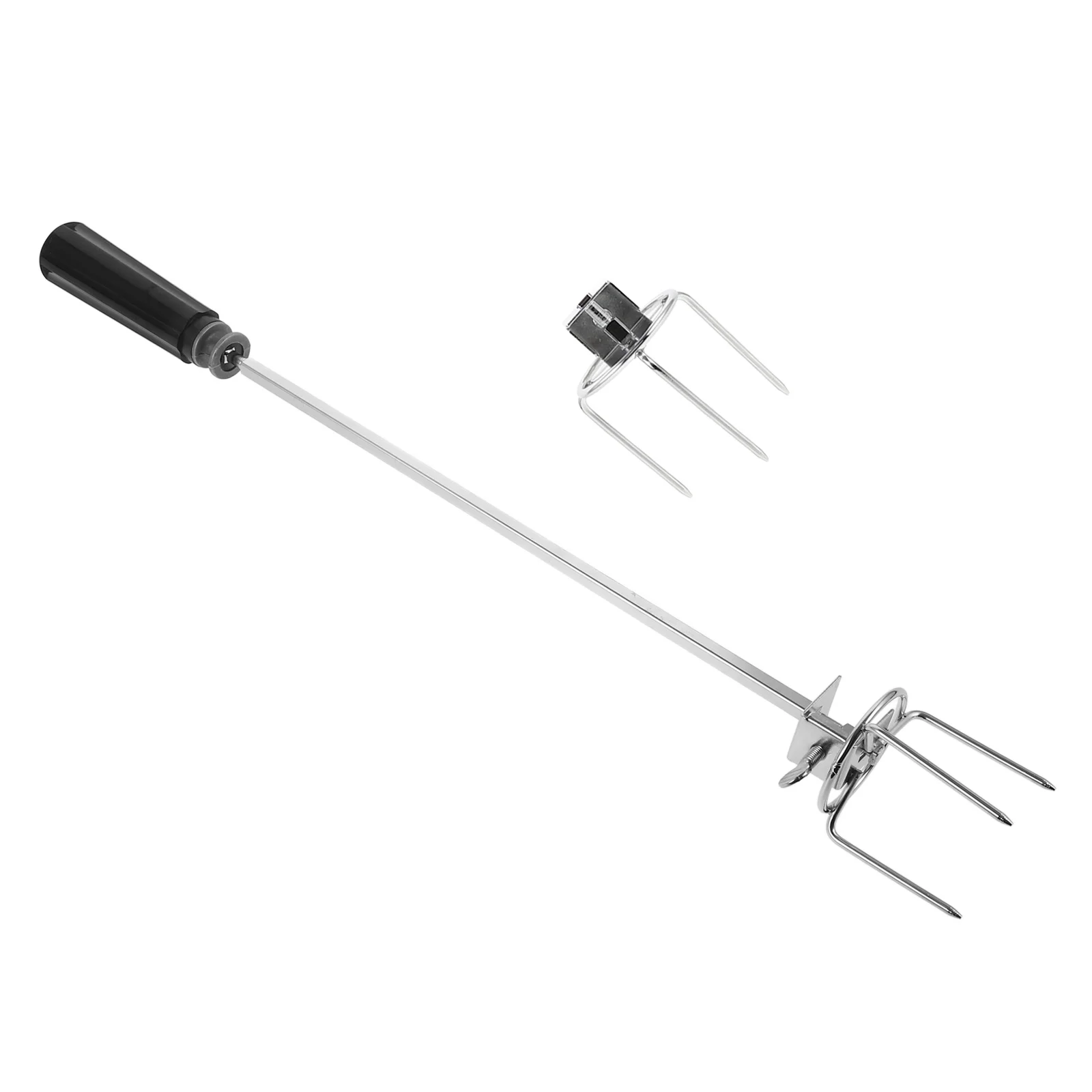 

Stainless Steel Barbecue Fork Chicken Grill Tools Rotating Spit Rods Lightweight Portable Meat Roast Forks Kitchen Gadgets