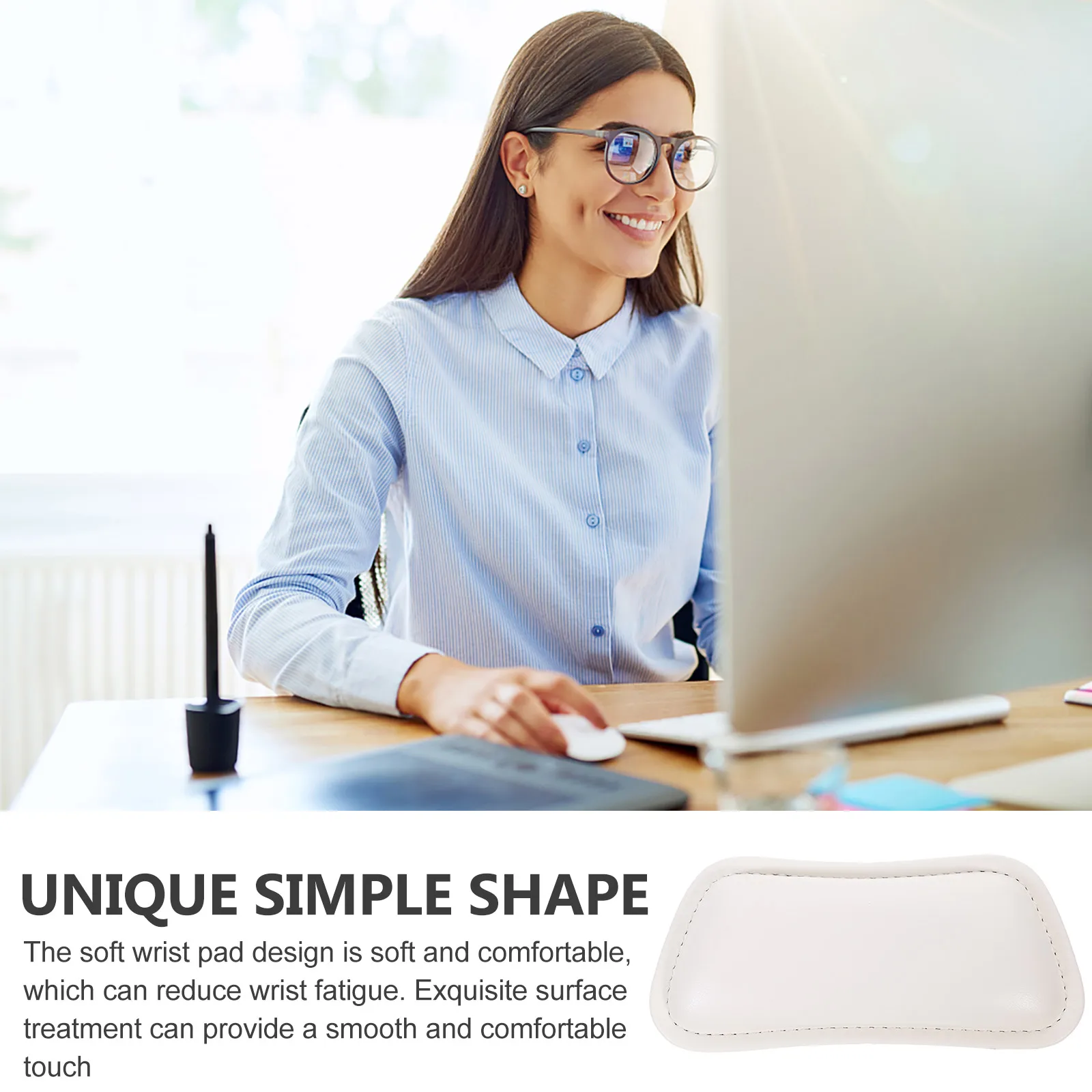 

Pu Sponge Office Support Ergonomic Computer Non-Slip Mouse Pad For Office Anti-Slip Support Keyboard Wrist Rest Mouse Pad Wrist