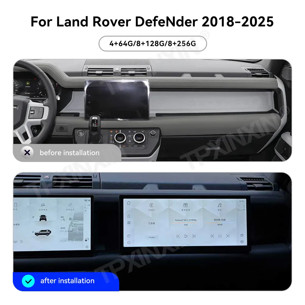 LHD RHD Co-pilot For Land Rover Defender 2018~2025 Android 13 Carplay LCD Instrument Cluster Display Virtual Cockpit Instrument