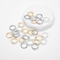 50pcs Alloy Connect Beads Frame Ring Spacer Beads Cap 9/11/13mm Through Hole Bead Circle For DIY Beading Jewelry Making Supplies