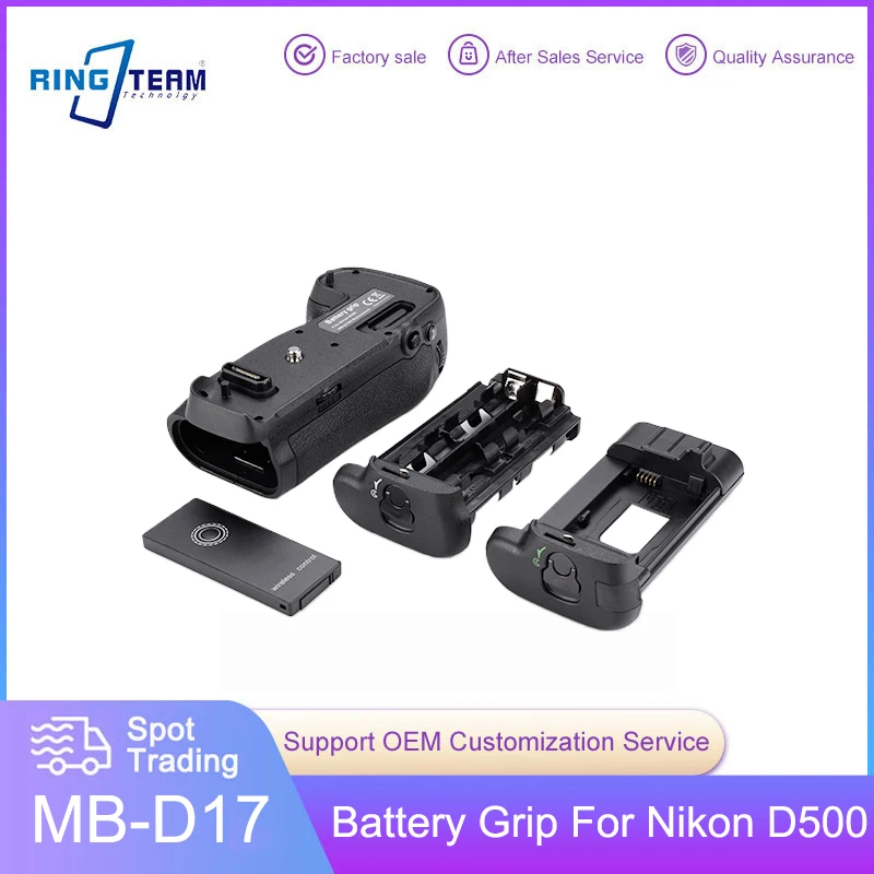 

MB-D17 Vertical Battery Grip for Nikon D500 DSLR Camera Grip MB-D17RC Work EN-EL15 Battery Hodler With Remote Control