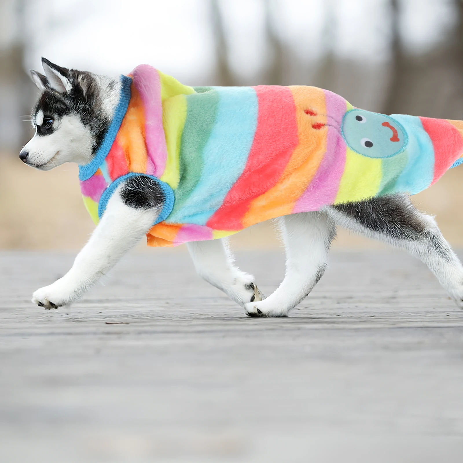 

4 Pcs Pet Warm Vest Flannel Material Dog Clothes Cat Supplies Winter Coat Mini Dachshund Costumes Festive Comfortable