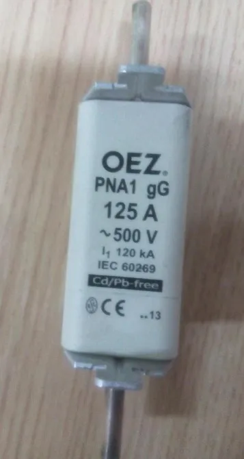 Fuses: OEZ PNA1 125A 500V gG 120KA / PN1 250A 500V 120KA gG