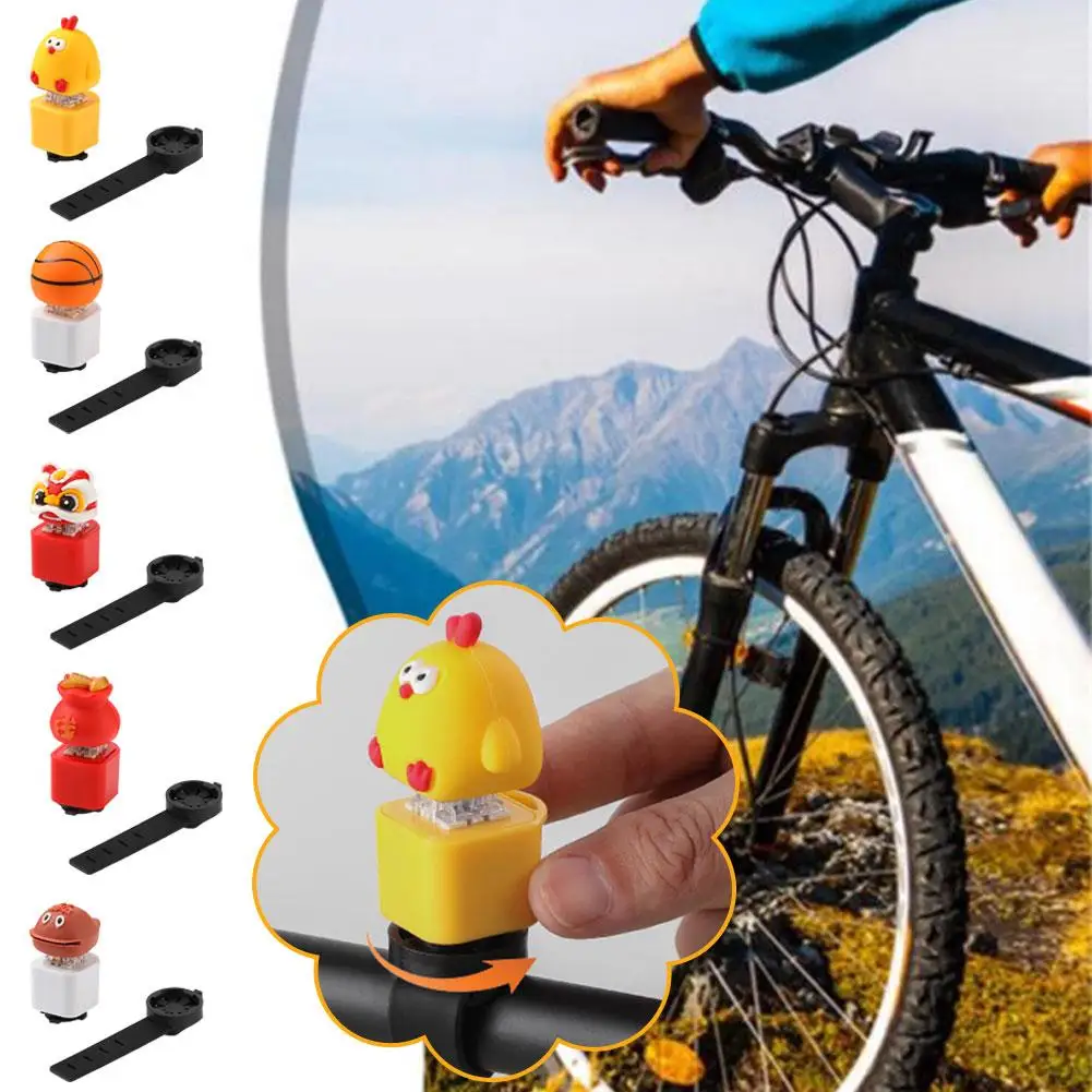 New Creative Funny Bicycle Bell Cartoon Cute Children Bike Bell Decoration Riding Accessories Personalized Scooter Bike L4F7