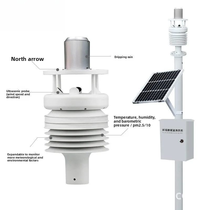

Ultrasonic wind speed and direction all-in-one meteorological sensor, integrated multi-element meteorological environment