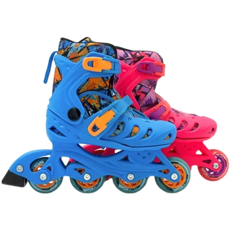 

L60 Children's Youth Inline Skates Roller Skates Leisure Rock Skates With Brakes Adjustable Size Removable Washable Size 30-37