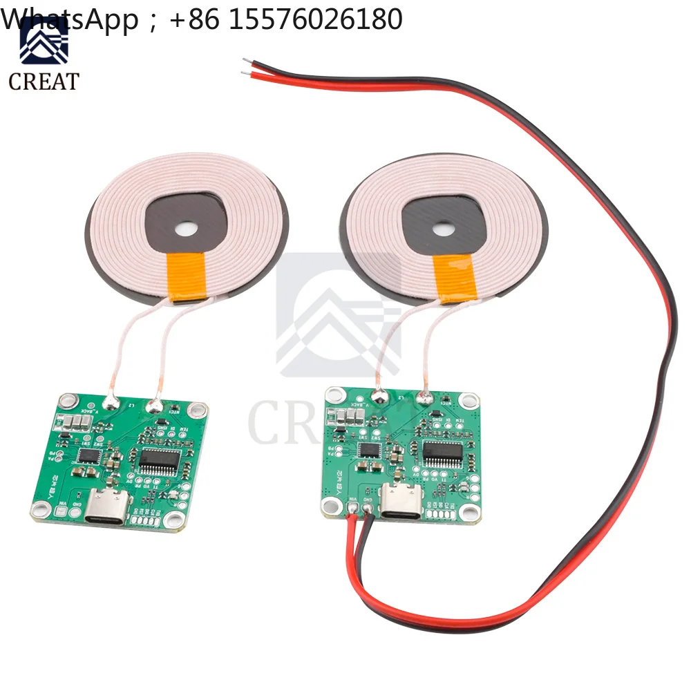 20W High Power 5V 9V 12V Fast Charging Wireless Charger Transmitter Module Type-c USB + Coil Universal FOR CAR PHONE Battery