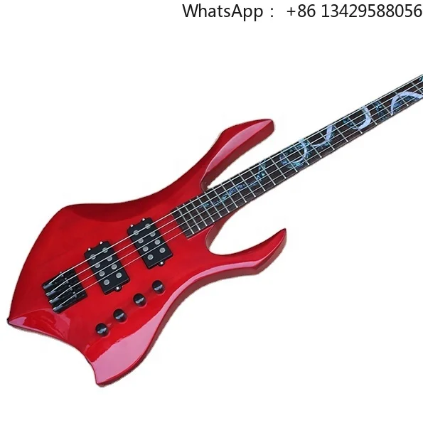 Flyoung Wholesale Electric Bass Guitar Red 4 Strings Bass 2021 ELectric Bass Guitar