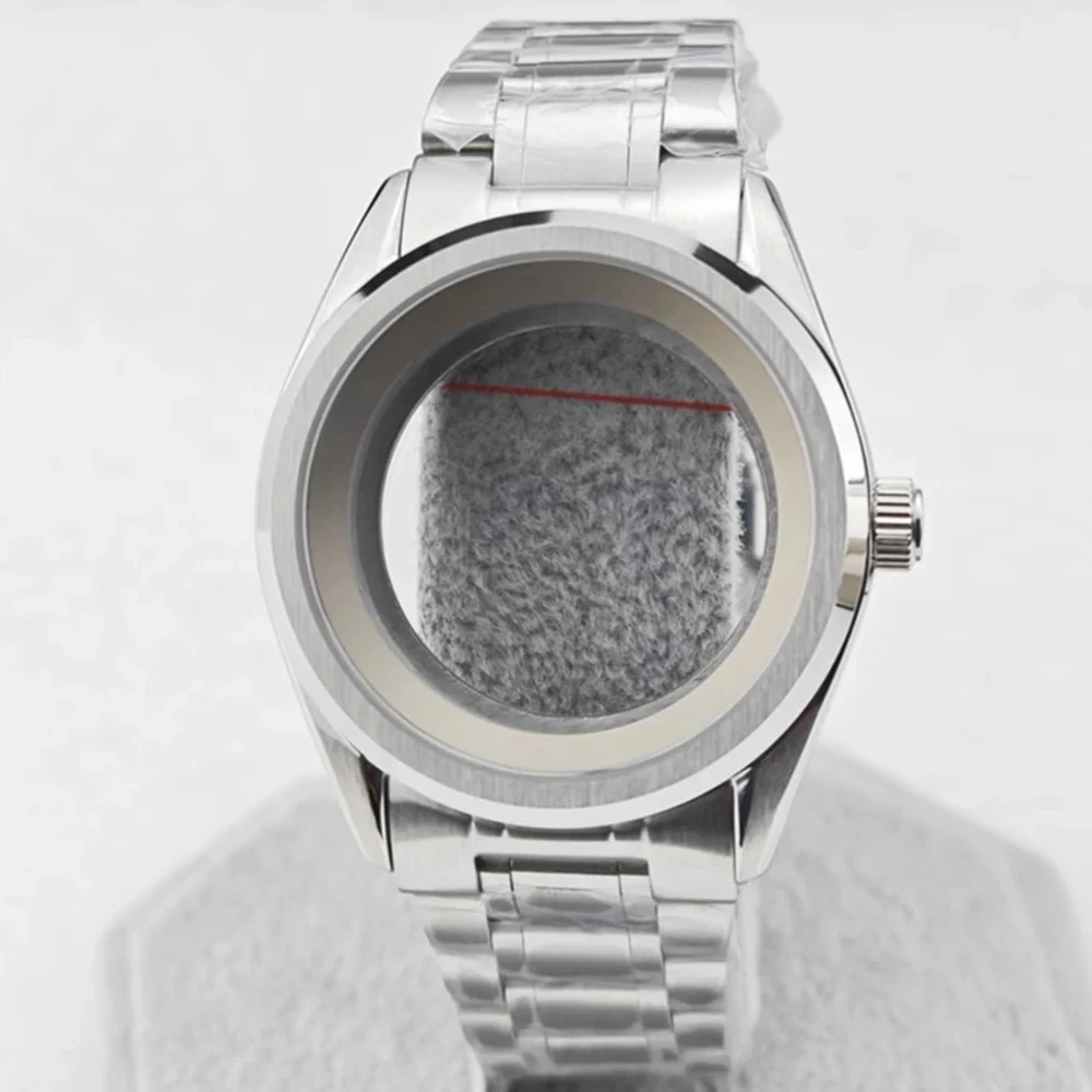 

Solid Steel Watch Case Strap, Butterfly Buckle Bracelet 22mm, Sapphire Glass Watch Case 41mm, for NH35 NH36 4R35 4R36 Movement