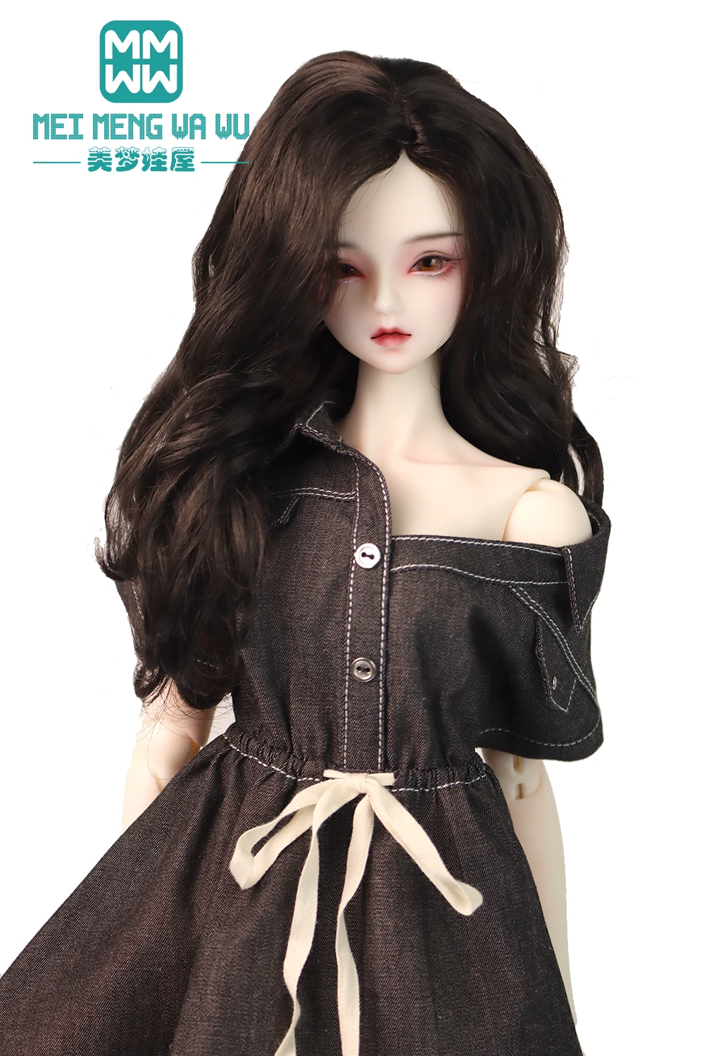 

Одежда для куклы BJD SD DD, 58-60 см, 1/3, Модная Джинсовая юбка, платье, юбка-трапеция без бретелек, аксессуары для кукол, подарки для девочек