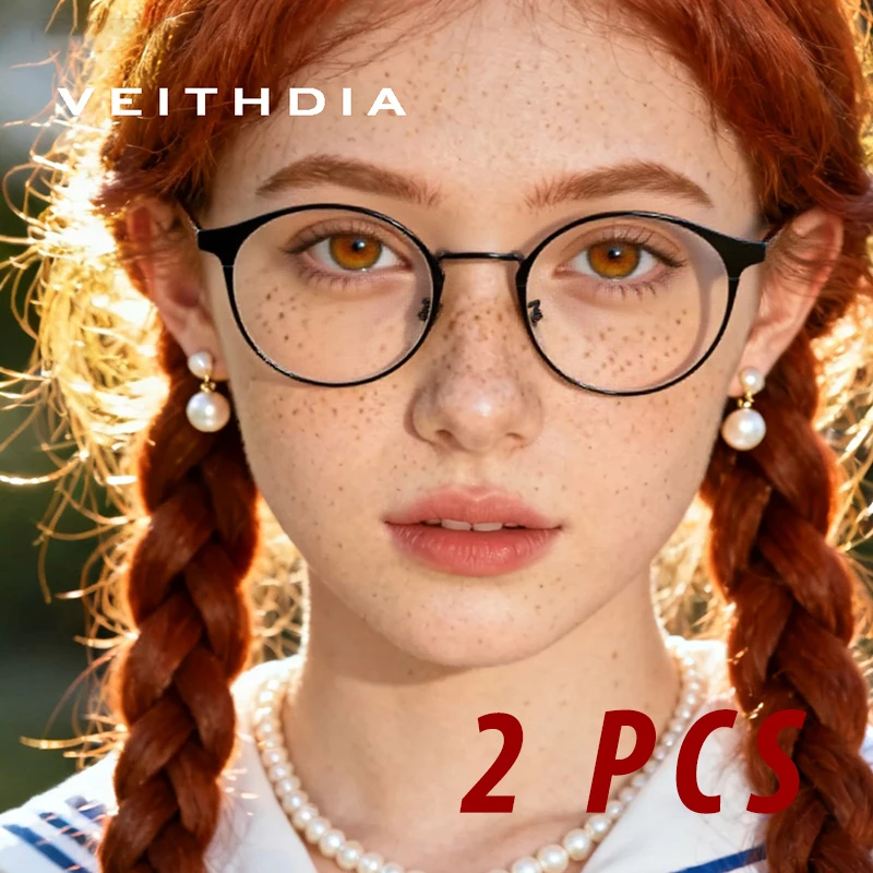 

Очки VEITHDIA, новые, классические, круглые, для компьютера, с защитой от синего света, оптические, для чтения, модель VF8006D